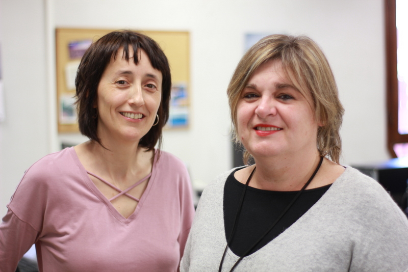 Ainhoa Arregi eta Miriam Urkia, artxiboko irudi batean Ainhoa Arregi eta Miriam Urkia, artxiboko irudi batean